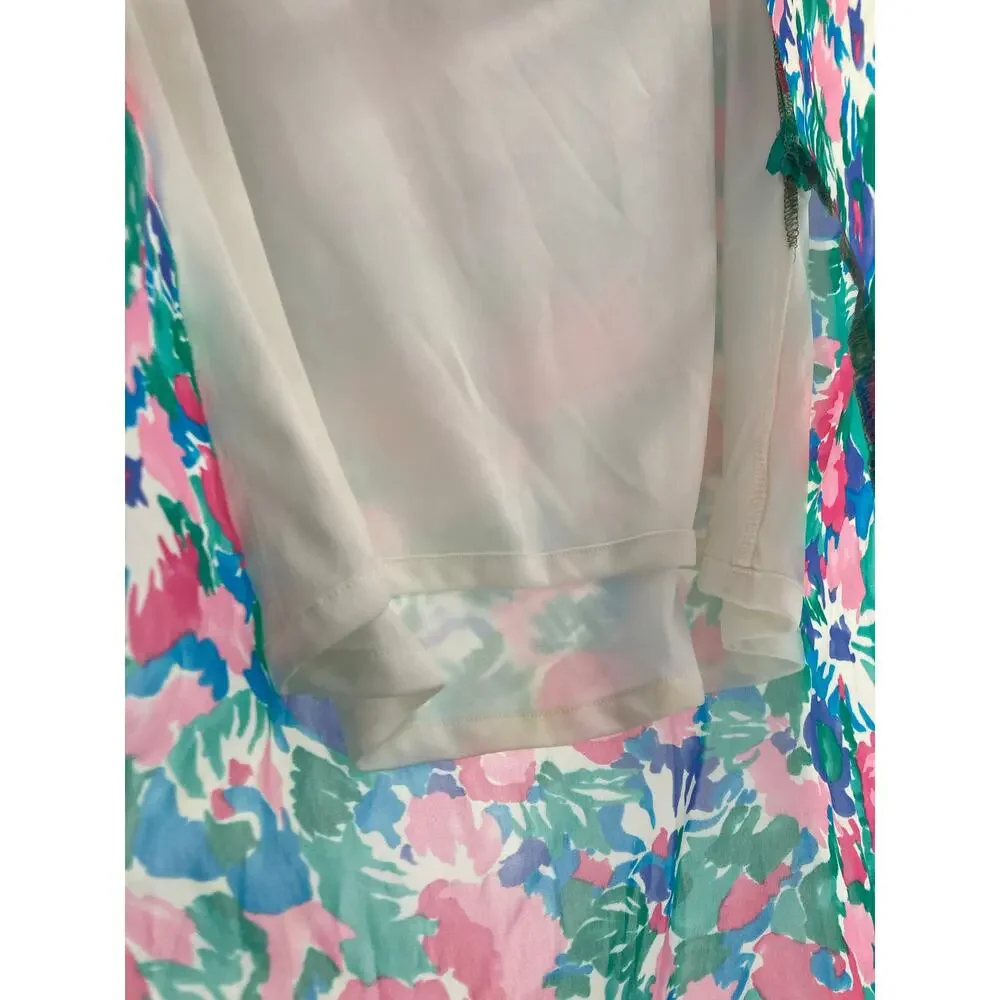 Show me your mumu Maya Floral Maxi Skirt Chiffon Medium Beach Resort - Picture 6 of 10